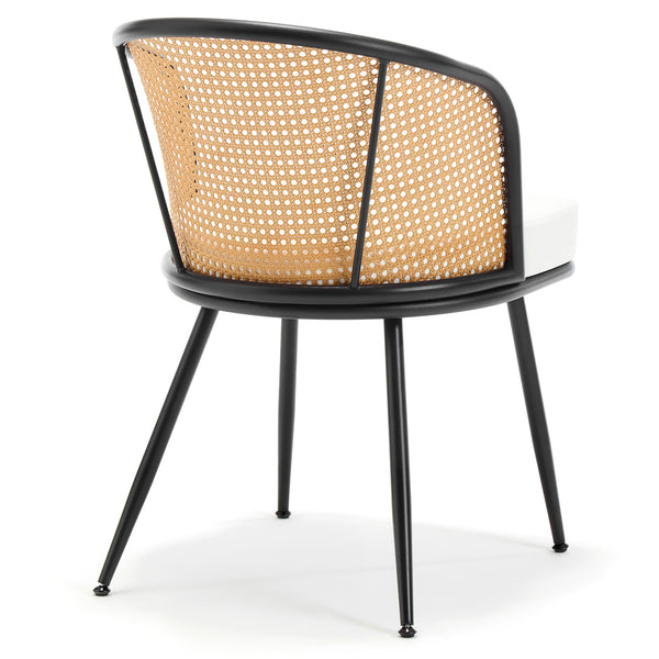 Lagrein Dining Chair in White Jaen Leather