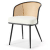 Lagrein Dining Chair in White Sacy Fabric