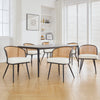 Lagrein Dining Chair in White Sacy Fabric