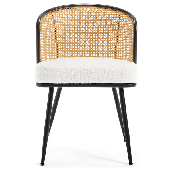 Lagrein Dining Chair in White Sacy Fabric