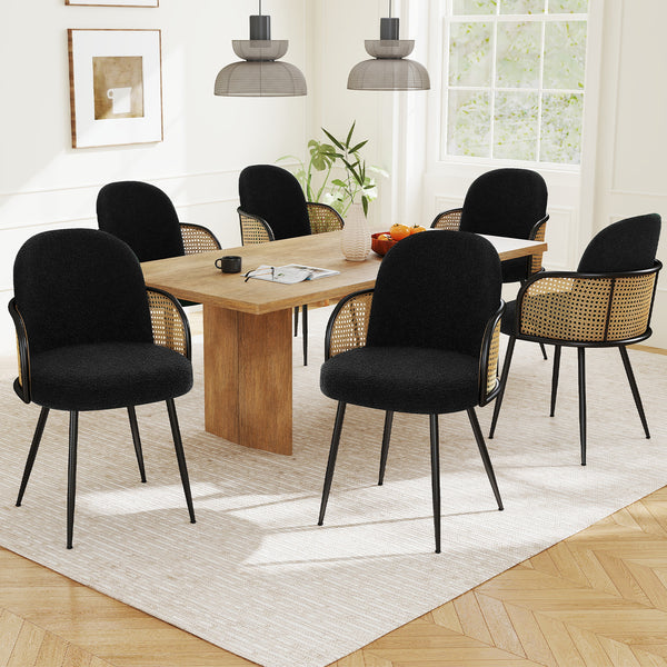 Lagrein III Dining Chair in Black Sacy Fabric