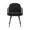 Lagrein III Dining Chair in Black Sacy Fabric