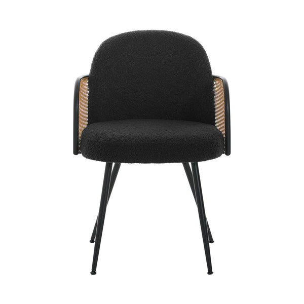Lagrein III Dining Chair in Black Sacy Fabric