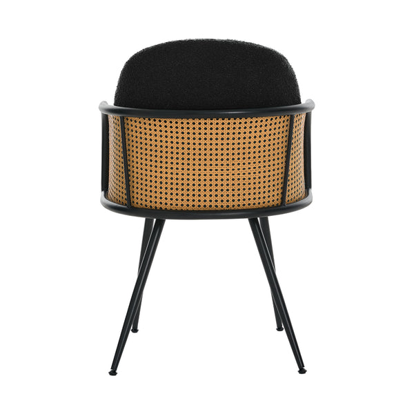 Lagrein III Dining Chair in Black Sacy Fabric