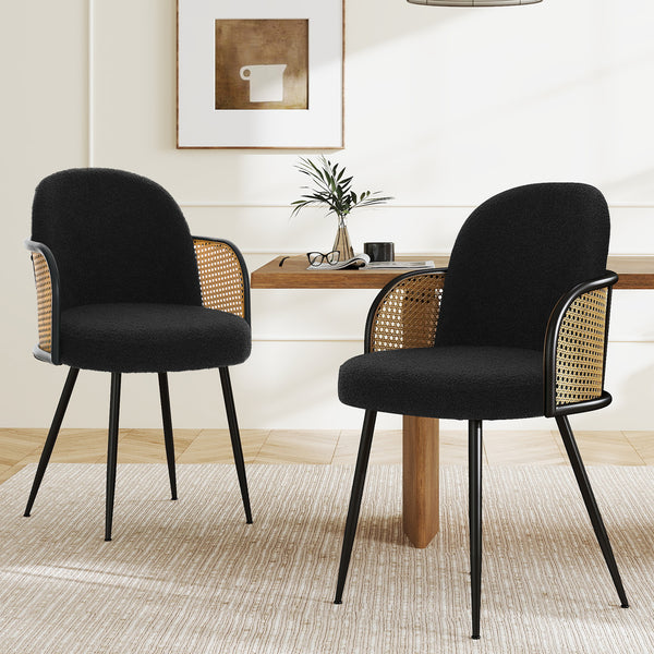 Lagrein III Dining Chair in Black Sacy Fabric