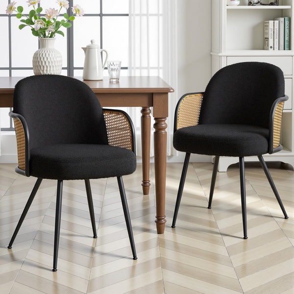 Lagrein III Dining Chair in Black Sacy Fabric