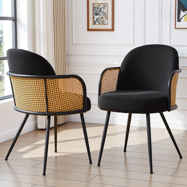 Lagrein III Dining Chair in Black Sacy Fabric