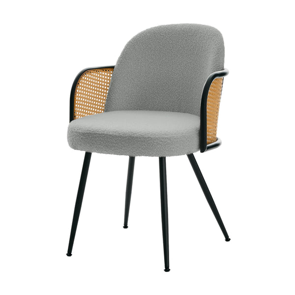 Lagrein III Dining Chair in Gray Sacy Fabric