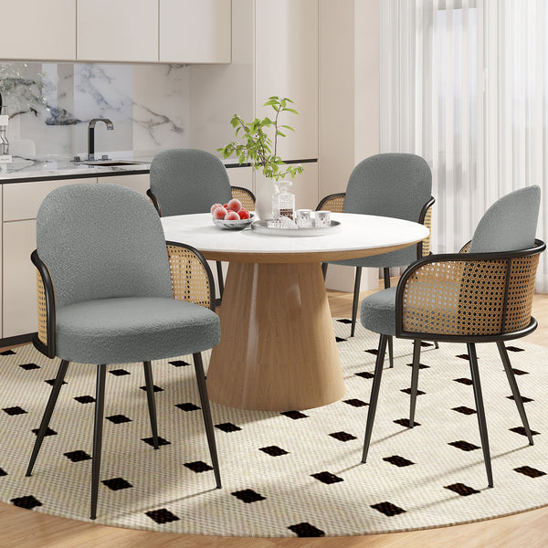 Lagrein III Dining Chair in Gray Sacy Fabric