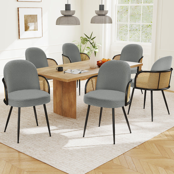Lagrein III Dining Chair in Gray Sacy Fabric