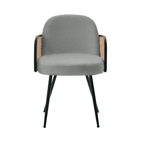 Lagrein III Dining Chair in Gray Sacy Fabric