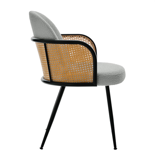 Lagrein III Dining Chair in Gray Sacy Fabric