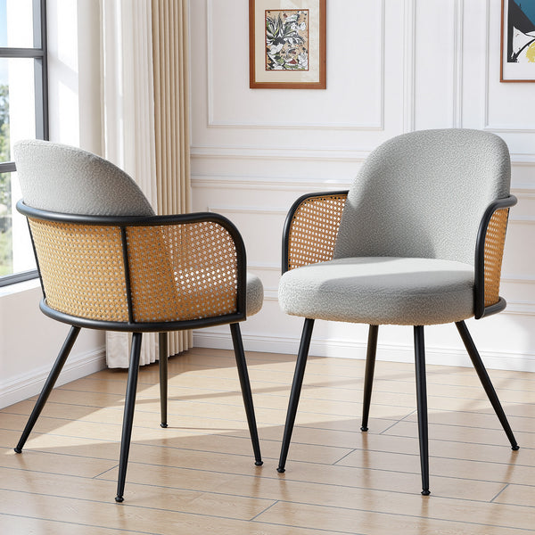 Lagrein III Dining Chair in Gray Sacy Fabric