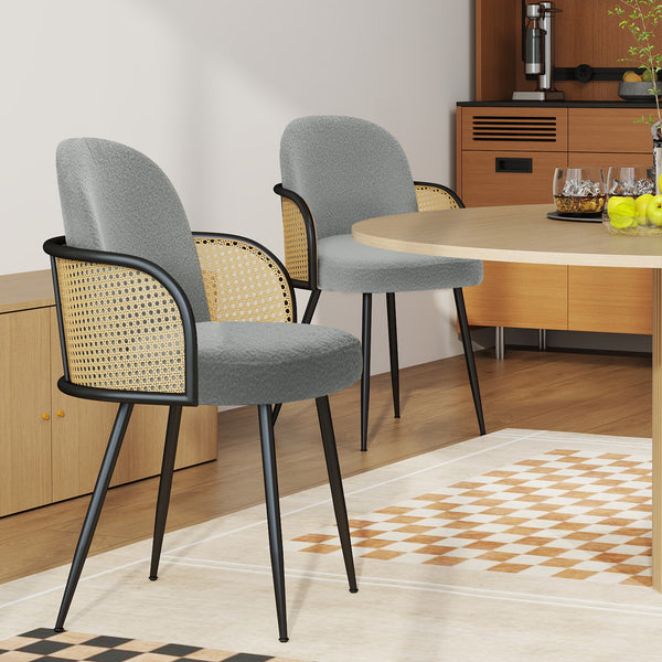 Lagrein III Dining Chair in Gray Sacy Fabric