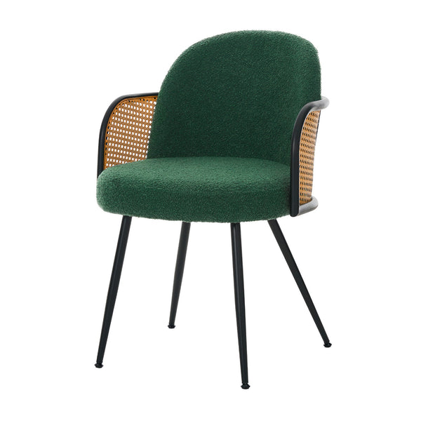 Lagrein III Dining Chair in Green Sacy Fabric
