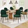 Lagrein III Dining Chair in Green Sacy Fabric
