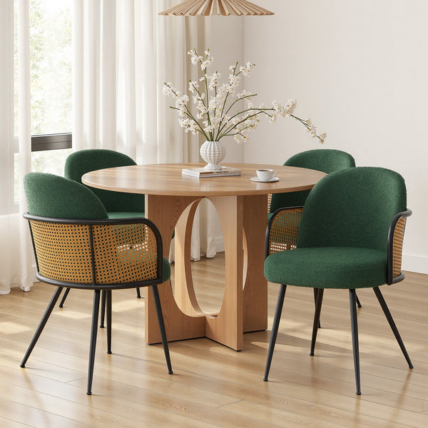 Lagrein III Dining Chair in Green Sacy Fabric