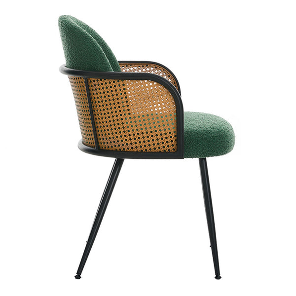 Lagrein III Dining Chair in Green Sacy Fabric