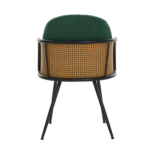 Lagrein III Dining Chair in Green Sacy Fabric