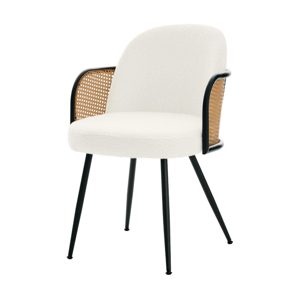 Lagrein III Dining Chair in White Sacy Fabric