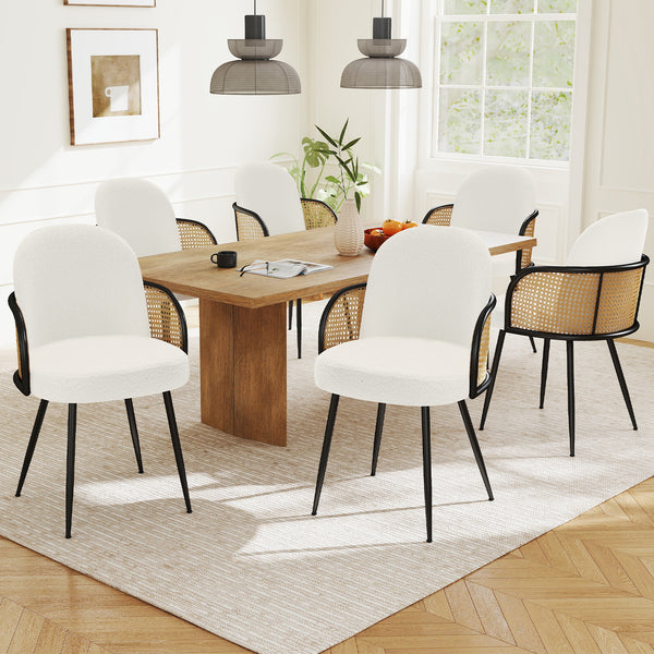 Lagrein III Dining Chair in White Sacy Fabric
