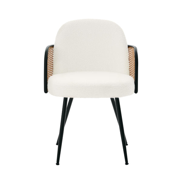 Lagrein III Dining Chair in White Sacy Fabric