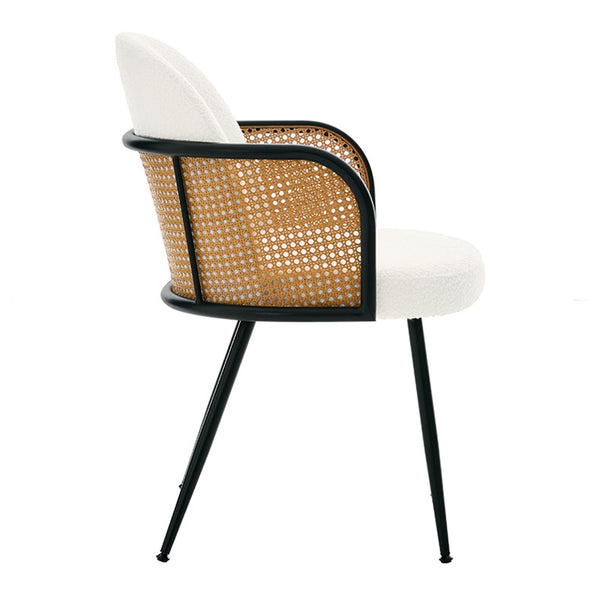 Lagrein III Dining Chair in White Sacy Fabric