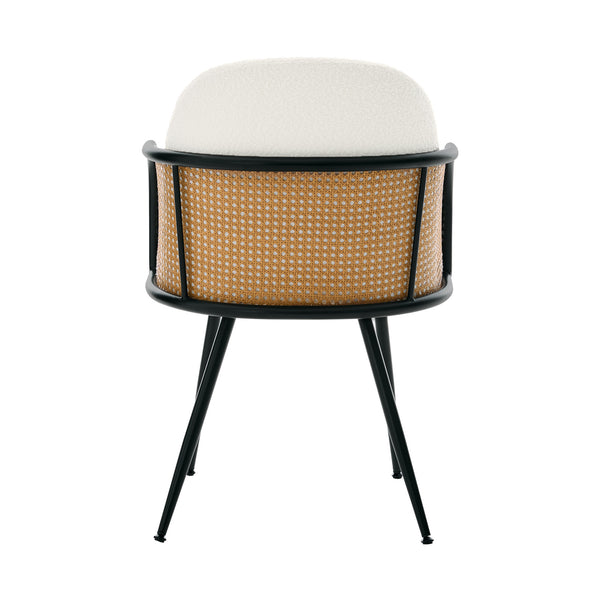 Lagrein III Dining Chair in White Sacy Fabric