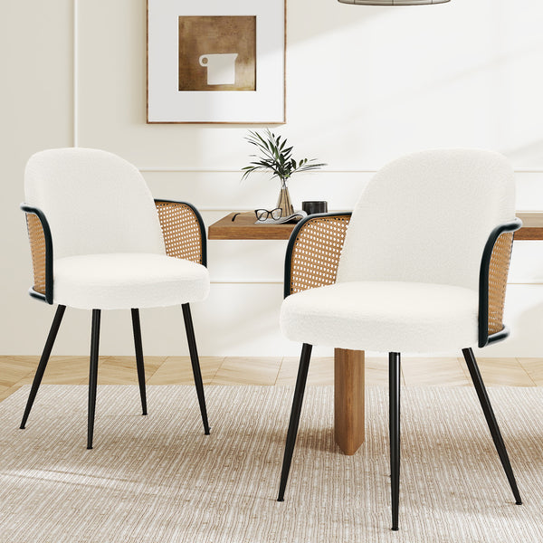 Lagrein III Dining Chair in White Sacy Fabric