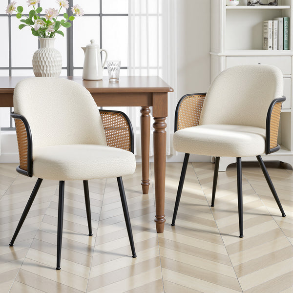 Lagrein III Dining Chair in White Sacy Fabric