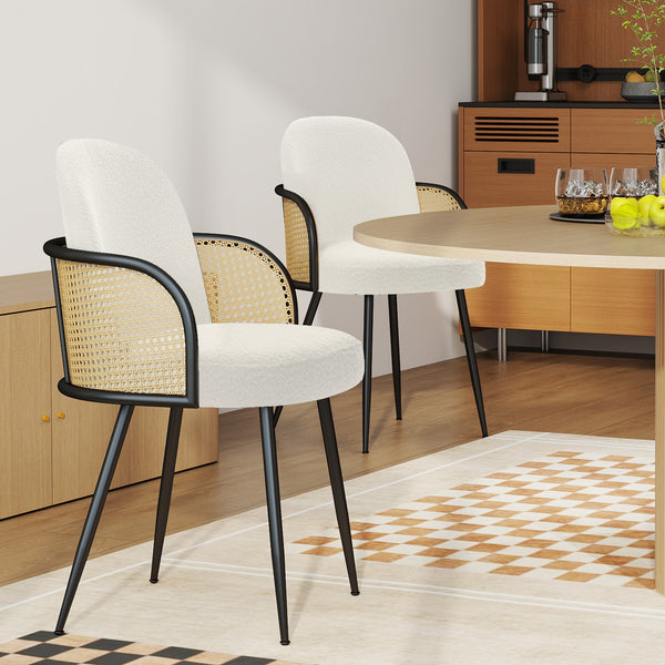 Lagrein III Dining Chair in White Sacy Fabric