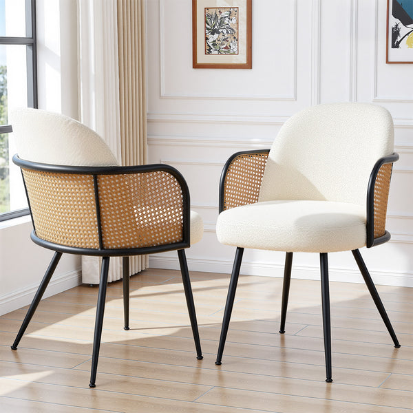 Lagrein III Dining Chair in White Sacy Fabric