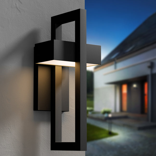 Landal outdoor wall light, Black/Large
