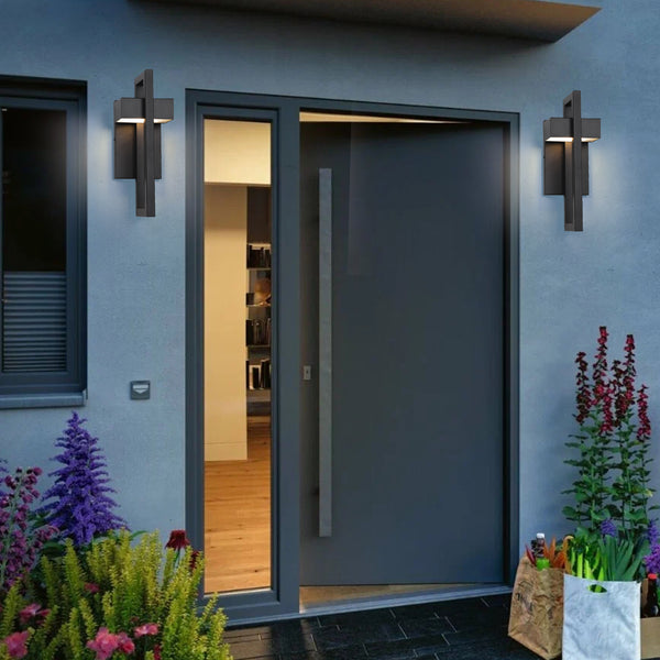 Landal outdoor wall light, Black/Small