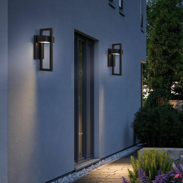 Landal outdoor wall light, Black/Small