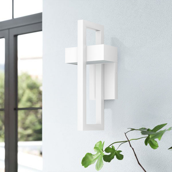 Landal outdoor wall light, White/Large