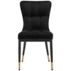 Light Lager Dining Chair in Black Azal Velvet