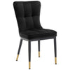 Light Lager Dining Chair in Black Azal Velvet