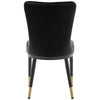Light Lager Dining Chair in Black Azal Velvet