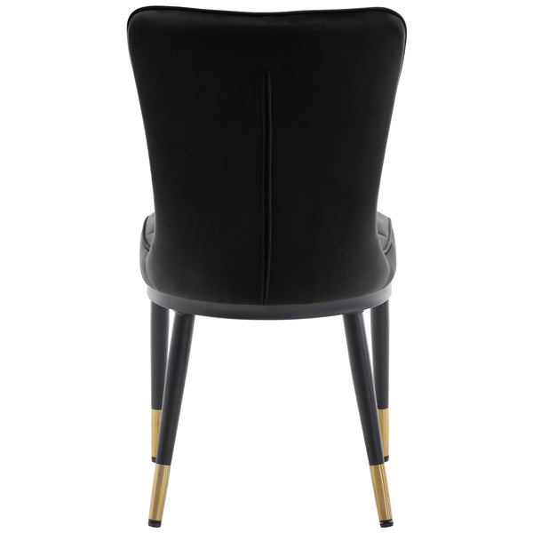 Light Lager Dining Chair in Black Azal Velvet