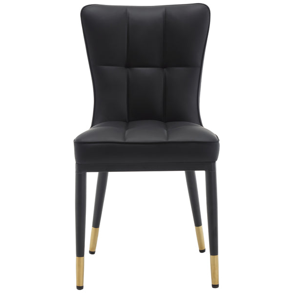 Light Lager Dining Chair in Black Jaen Leather