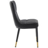Light Lager Dining Chair in Black Jaen Leather