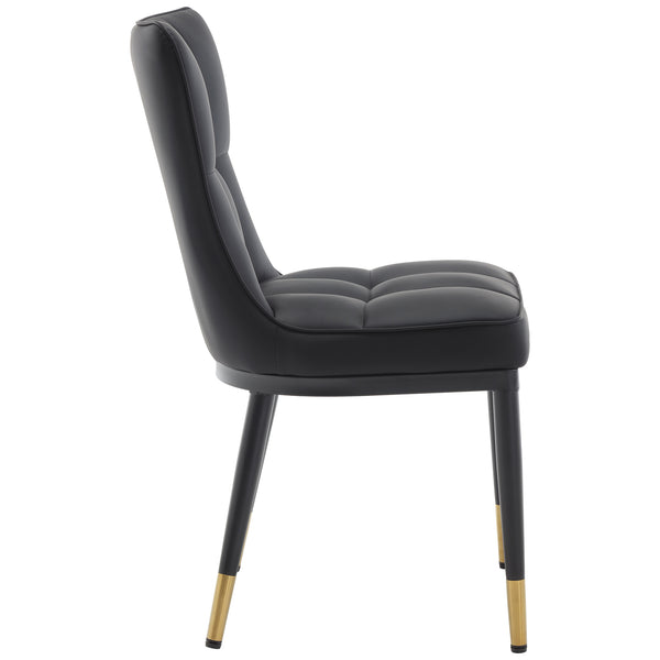 Light Lager Dining Chair in Black Jaen Leather