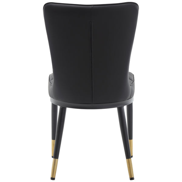 Light Lager Dining Chair in Black Jaen Leather