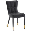 Light Lager Dining Chair in Black Jaen Leather