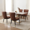 Light Lager Dining Chair in Coffee Jaen Leather