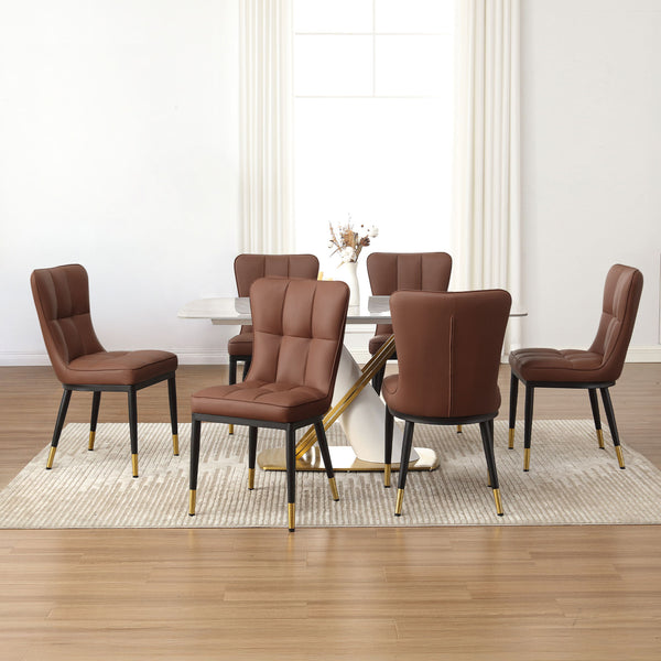 Light Lager Dining Chair in Coffee Jaen Leather