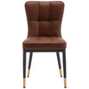 Light Lager Dining Chair in Coffee Jaen Leather