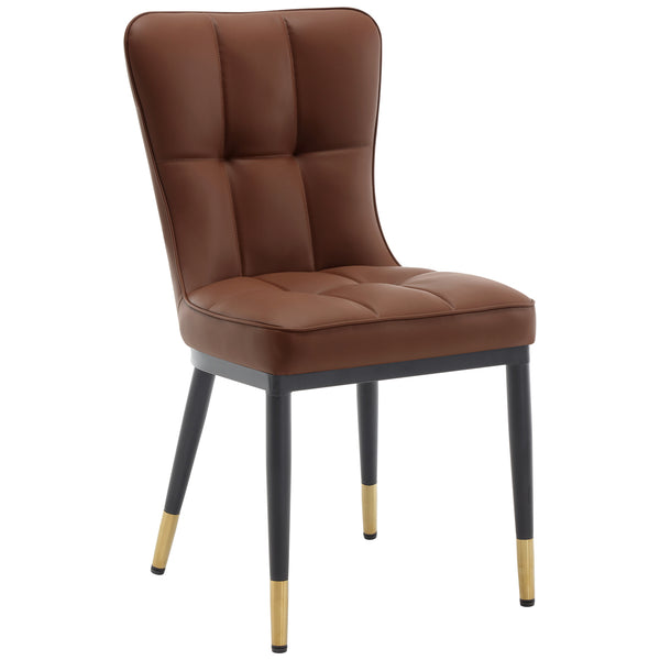 Light Lager Dining Chair in Coffee Jaen Leather