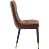 Light Lager Dining Chair in Coffee Jaen Leather